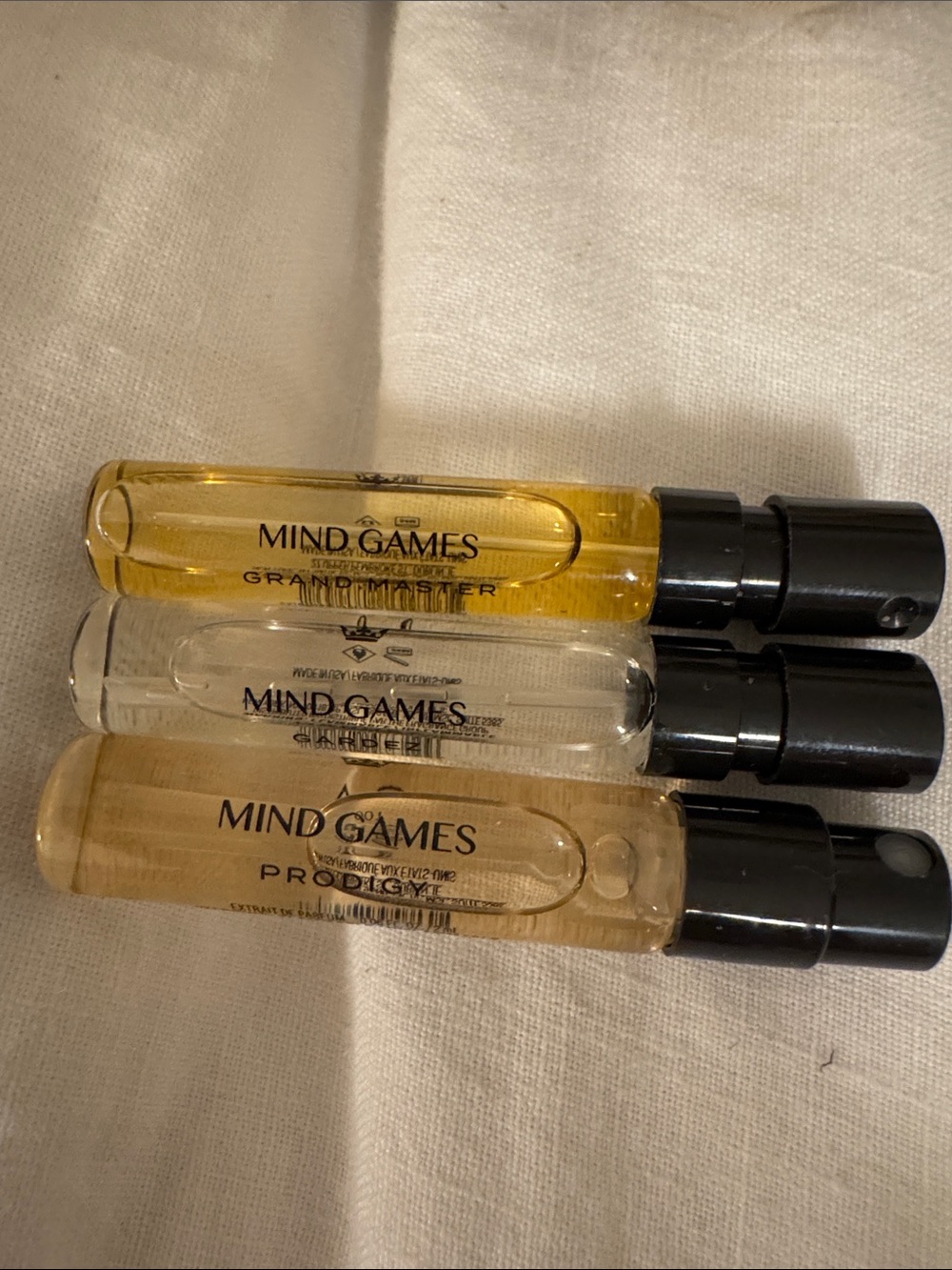 NWT Mind Games 2ml samples. Gardez. Prodigy. Grand Master. $9 each